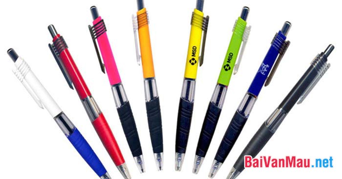 Bút bi được tạo thành từ 2 bộ phận chính là Vỏ bút và Ruột bút