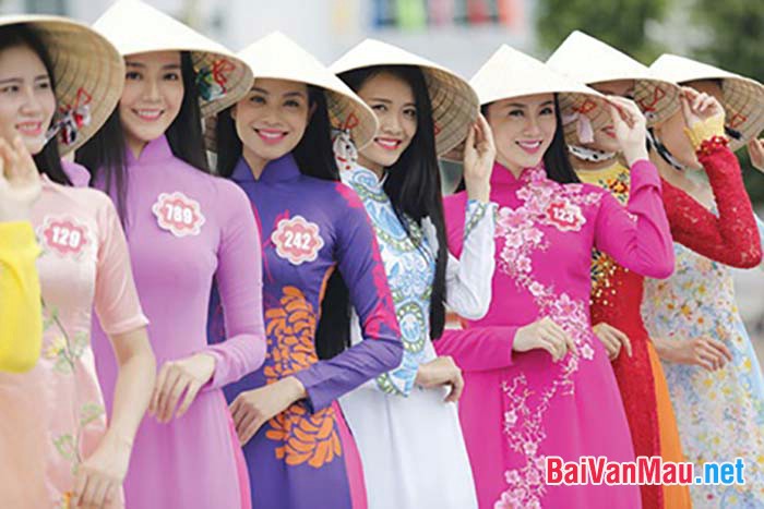 Anh/ chị hãy viết bài thuyết minh về chiếc áo dài Việt Nam